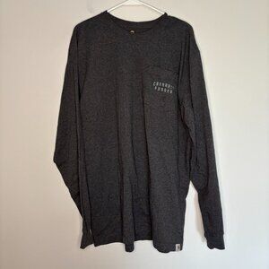 CARHARTT Rugged Long Sleeve Tee Mens L Tall Grey Original Fit